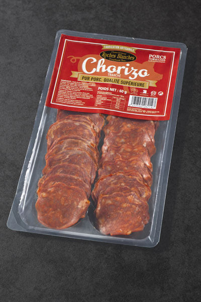 chorizo pur porc tranché 60g 